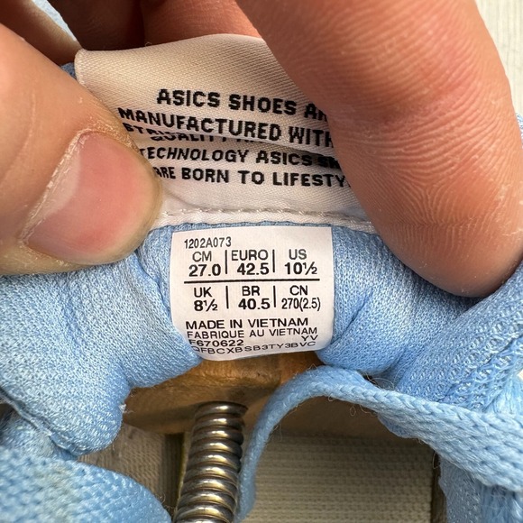 Asics Lyte Classic Sneakers Women's 10.5 Birch Glacier Gray Blue 1202A073 - Picture 7 of 7